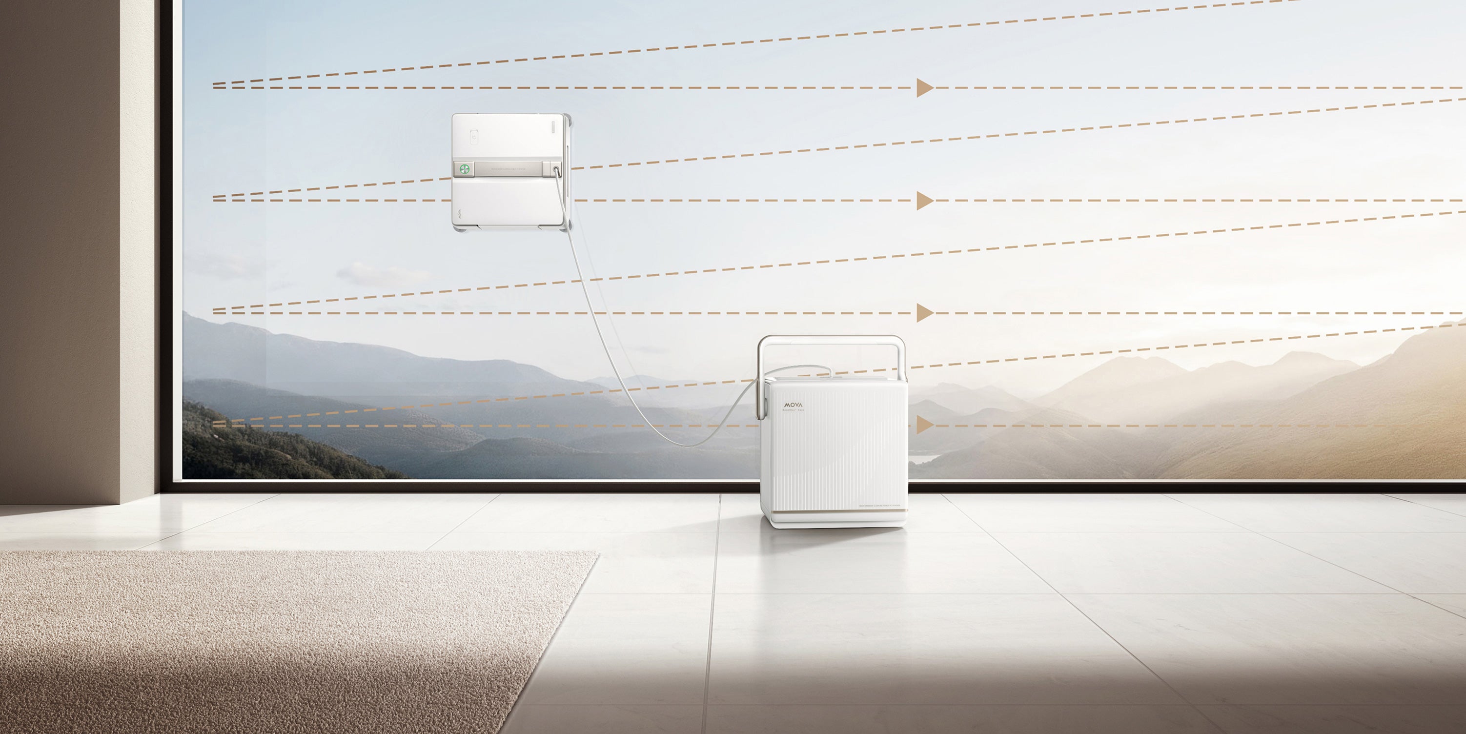 MOVA T1 Station Robot lave-vitres Planification intelligente des trajets