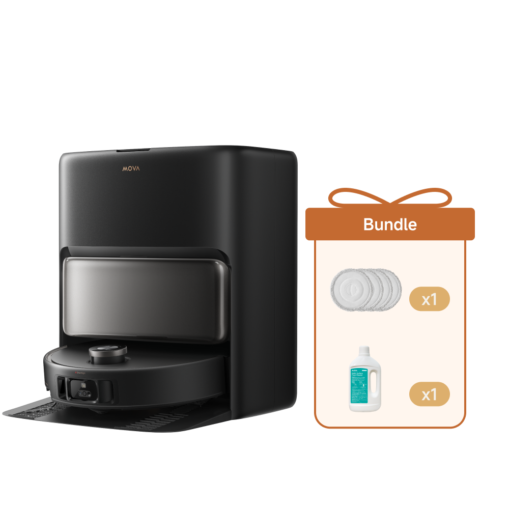 MOVA V50 Ultra Complete Robot aspirateur+1L Les Fournitures+Serpillière pour