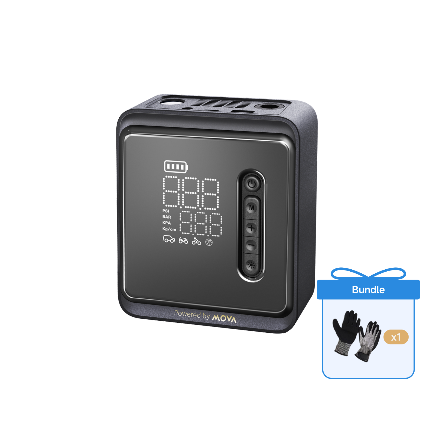 Pack MAP001 Gonfleur portable intelligent + gants de travail
