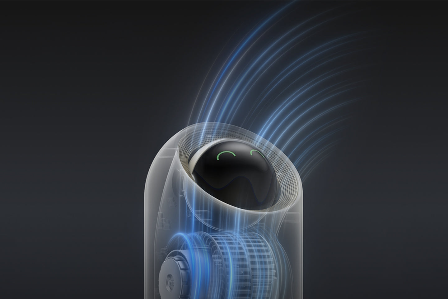 Bouclier d’air parabolique doré à 45° - 